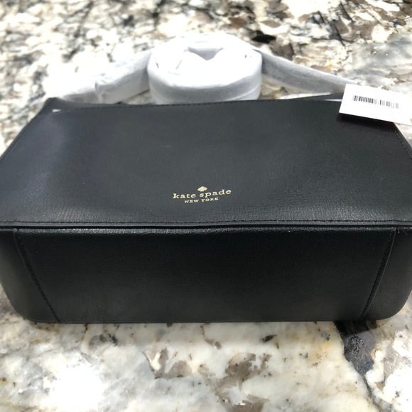 New with Tags Kate Spade ADEL Black Leather Zip Top Crossbody WKRU6725 - Picture 2 of 6